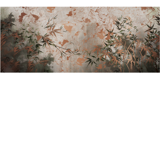 Yo2 EXT1.07 MB Lost Paradise - mural w roślinny motyw w abstrakcyjnym stylu