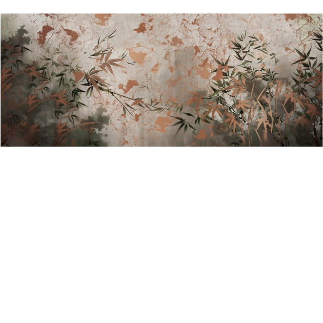 Yo2 EXT1.07 MB Lost Paradise - mural w roślinny motyw w abstrakcyjnym stylu