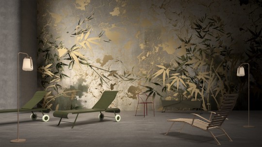 Yo2 EXT1.07 SG/EG/SS Lost Paradise - mural w roślinny motyw w abstrakcyjnym stylu