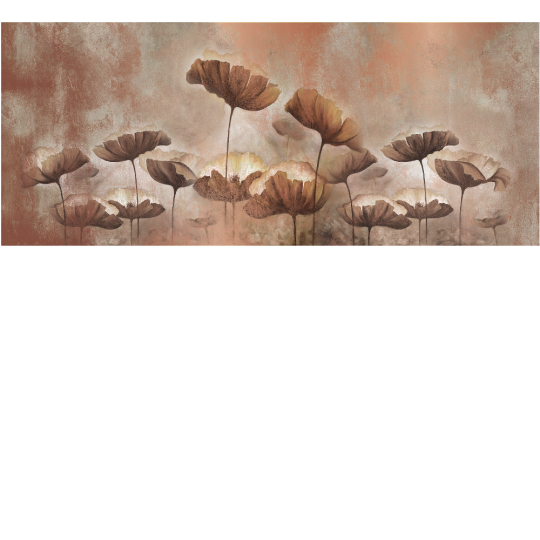 Yo2 EXT1.08 MB Lost Paradise - mural w kwiaty na metalicznym tle