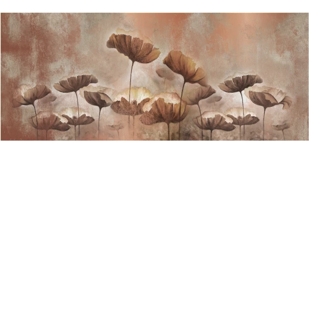 Yo2 EXT1.08 MB Lost Paradise - mural w kwiaty na metalicznym tle