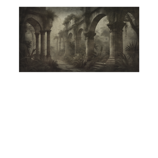 Yo2 FOC1.02.1 Fossil Civil - mural w egzotyczny krajobraz i architektoniczne łuki
