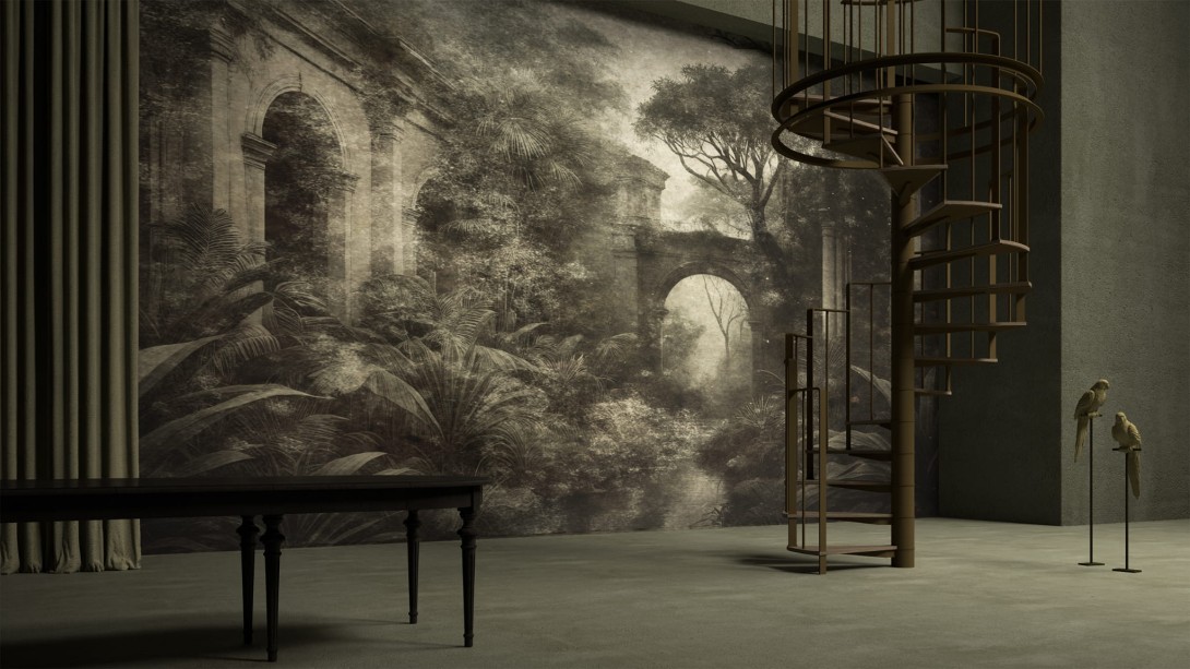 Yo2 FOC1.04.1 Fossil Civil - mural w egzotyczny krajobraz i architektoniczne łuki