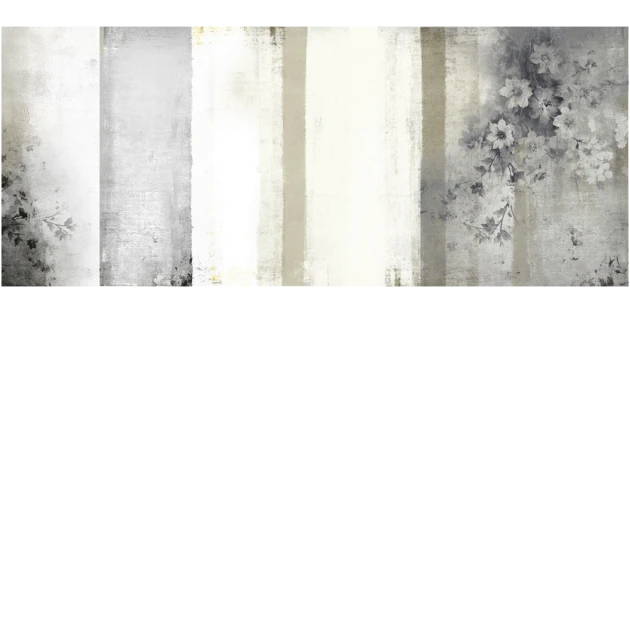 Yo2 CST1.07.1 Calma Sul Tela - mural w kwiaty na betonowym i geometrycznym tle