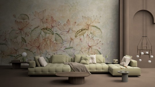 Yo2 MY1.03.2 Soil Textures - mural w rośliny polne na surowym tle