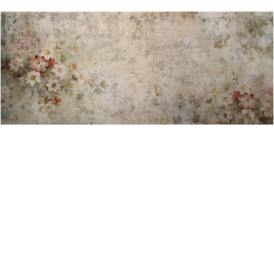 Yo2 SOT1.02.1 Soil Textures - mural w kwiaty na surowym tle