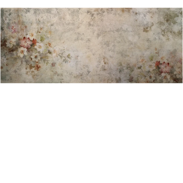 Yo2 SOT1.02.1 Soil Textures - mural w kwiaty na surowym tle