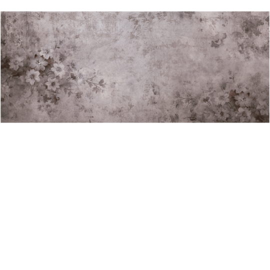 Yo2 SOT1.02.2 Soil Textures - mural w kwiaty na surowym tle