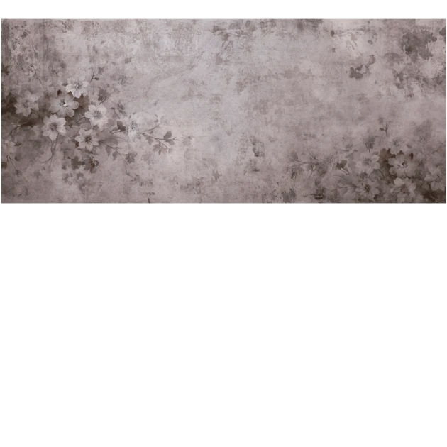 Yo2 SOT1.02.2 Soil Textures - mural w kwiaty na surowym tle