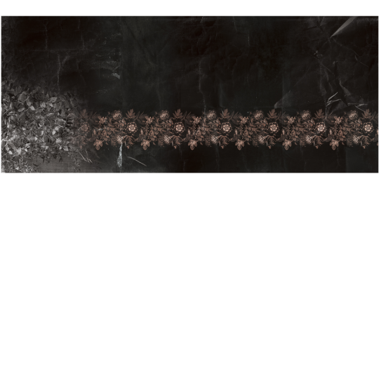 Yo2 FOG1.04.2 Form Grains - mural w kwiaty na ciemnym tle