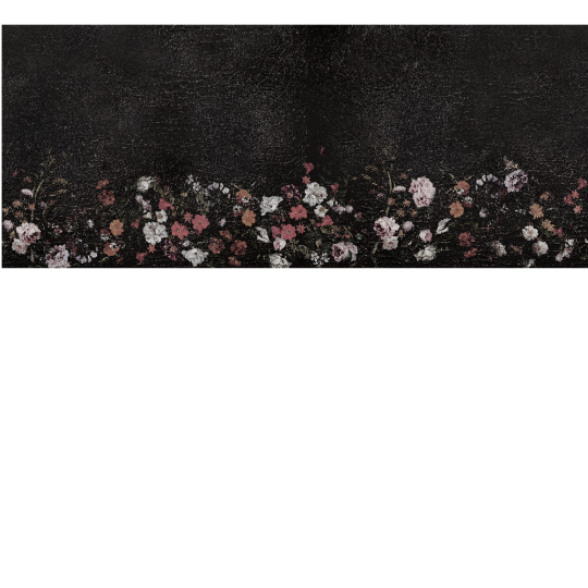 Yo2 VS1.01.1 Form Grains - mural w kwiaty na ciemnym tle