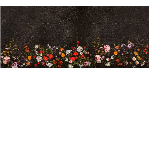 Yo2 VS1.01.2 Form Grains - mural w kwiaty na ciemnym tle