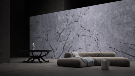 Yo2 BOS1.01.2 Botany Stories - mural w rośliny na surowym tle