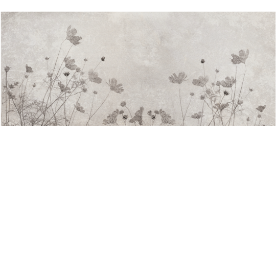 Yo2 BOS1.02.1 Botany Stories - mural w kwiaty na surowym tle