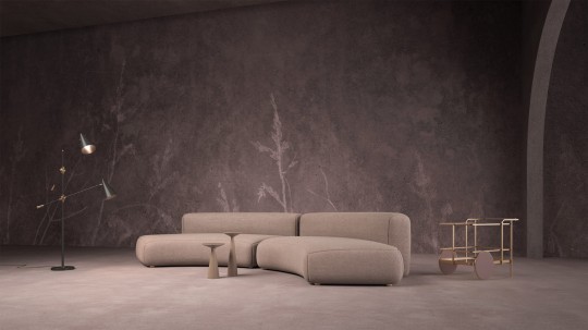 Yo2 BOS1.03.2 Botany Stories - mural w rośliny na surowym tle