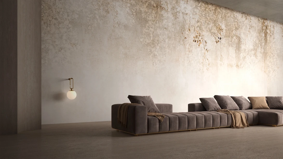 Yo2 UNC1.02.3 Unreal Cruster - mural w rośliny na surowym tle