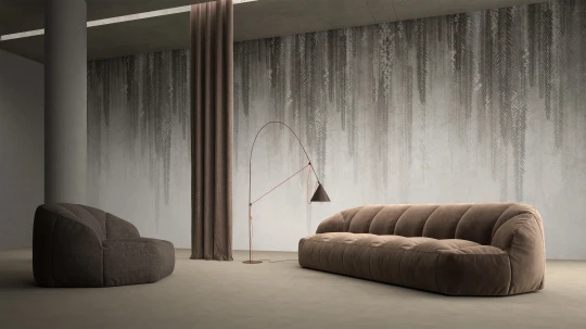 Yo2 UNC1.04.1 Unreal Cruster - mural w rośliny na surowym tle