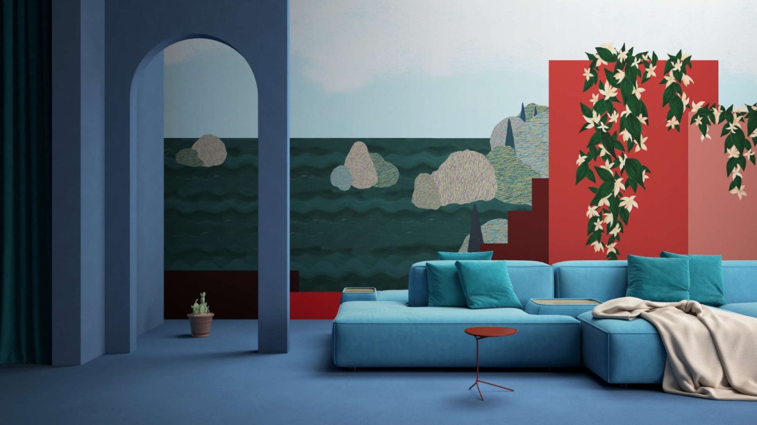 Yo2 JA1.01.2 Sketch Tints - mural w morski krajobraz