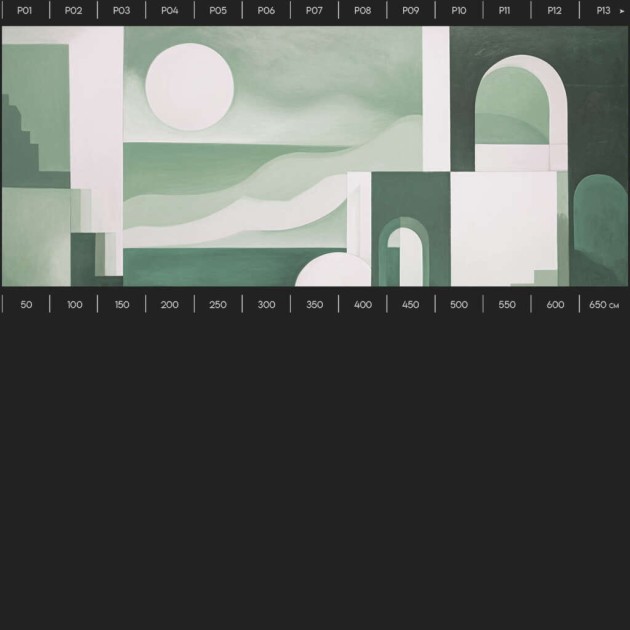 Yo2 ML1.01.2 Sketch Tints - mural w architektoniczny wzór