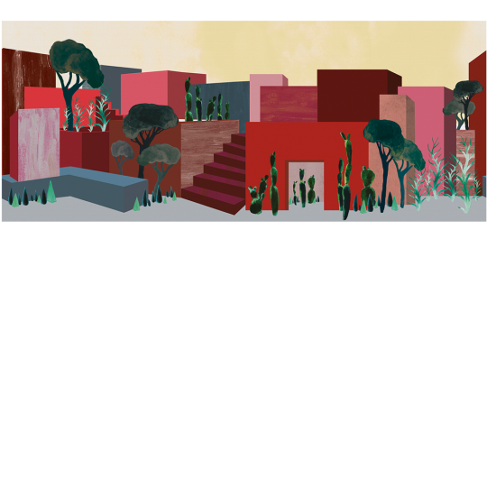 Yo2 PA1.01.2 Sketch Tints - mural w architektoniczny krajobraz