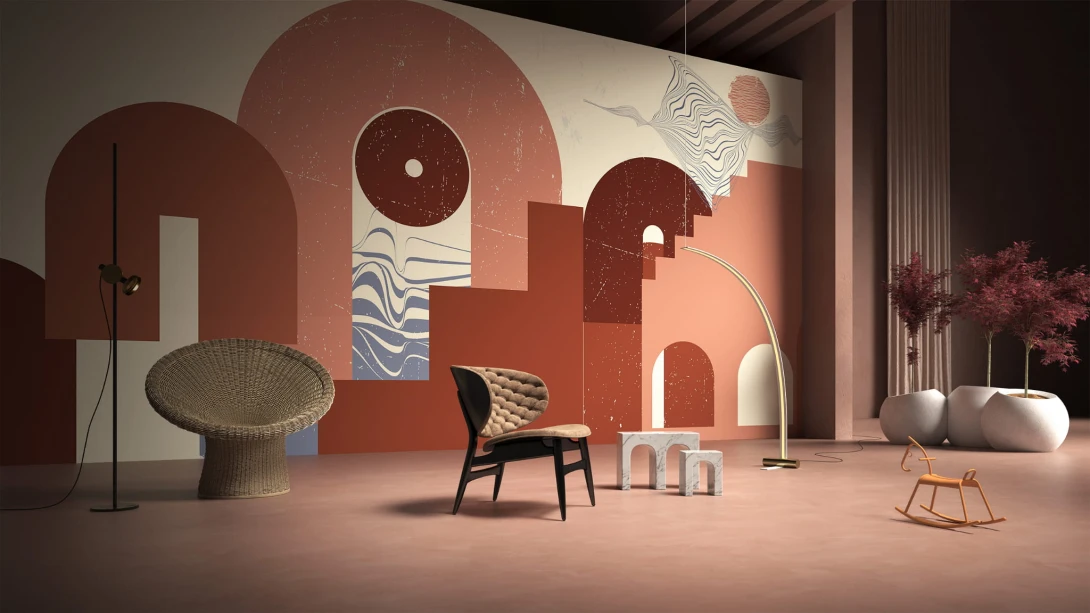 Yo2 SKT1.04.1 Sketch Tints - mural w architektoniczny motyw
