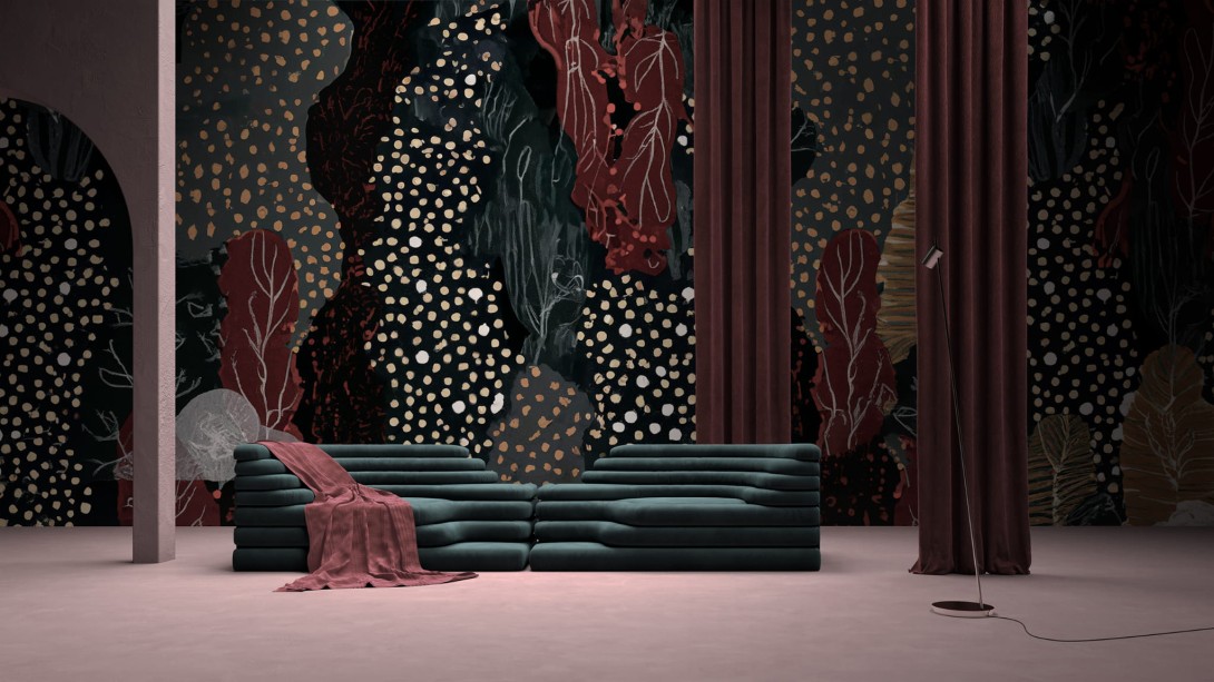 Yo2 UTL1.02.2 Utopia Lover - mural w liście