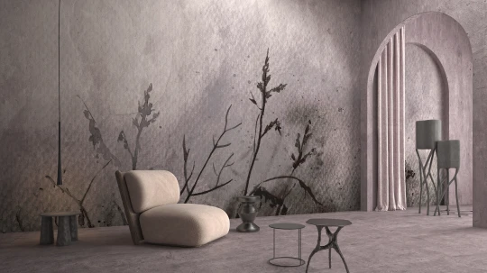 Yo2 MY1.10.1 Comformation Species - mural w polne trawy w abstrakcyjnym stylu