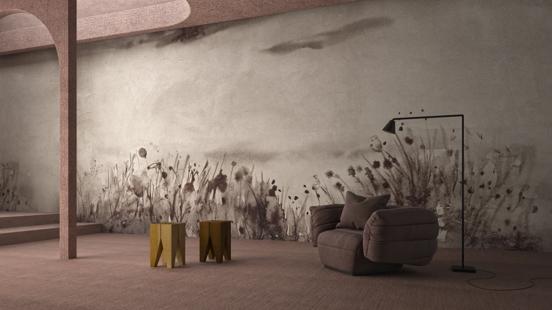 Yo2 MY1.11.1 Comformation Species - mural w polne trawy w abstrakcyjnym stylu