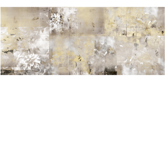 Yo2 SMS1.04.1 Smashing Schemes - mural w kwiaty na zamglonym tle