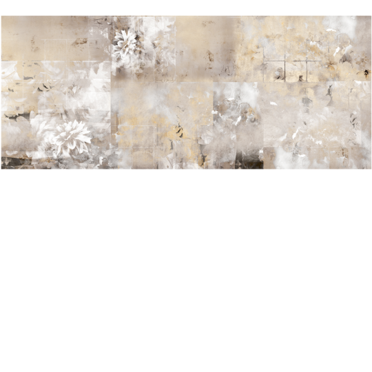 Yo2 SMS1.04.2 Smashing Schemes - mural w kwiaty na zamglonym tle