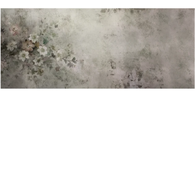 Yo2 SMS1.05.2 Smashing Schemes - mural w kwiaty na zamglonym tle