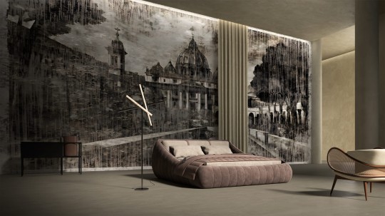 Yo2 GRC1.02 Gray Citified - mural w świątynie w stylu starych rycin