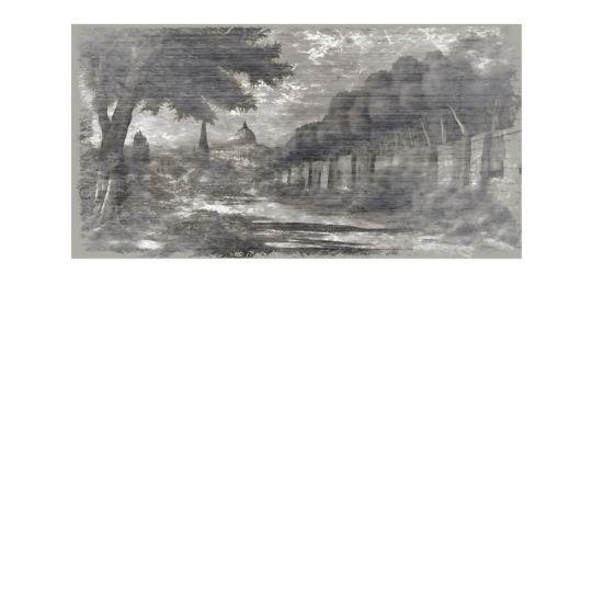 Yo2 GRC1.05 Gray Citified - mural w świątynie w stylu starych rycin