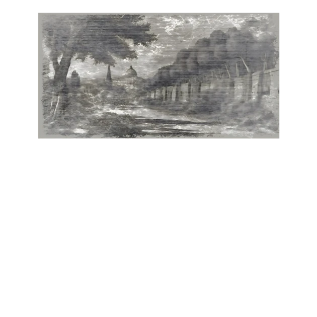 Yo2 GRC1.05 Gray Citified - mural w świątynie w stylu starych rycin