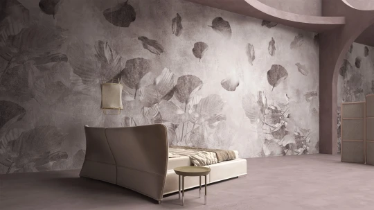 Yo2 EXF1.01.2 Extrinsic Florets - mural w rośliny na mglistym tle