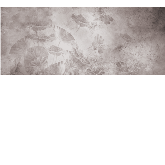 Yo2 EXF1.03.1 Extrinsic Florets - mural w liście na mglistym tle