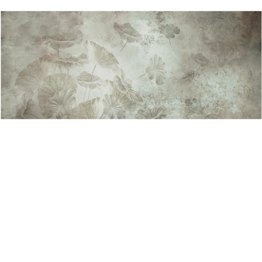 Yo2 EXF1.03.2 Extrinsic Florets - mural w liście na mglistym tle