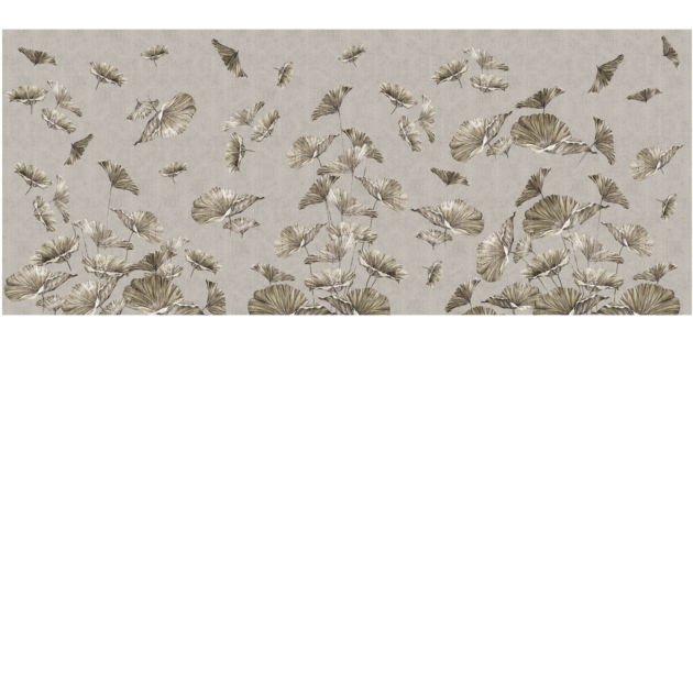 Yo2 EXF1.04.1 Extrinsic Florets - mural w liście na betonowym tle