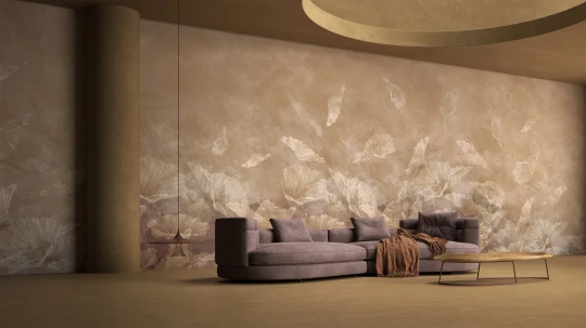 Yo2 EXF1.06.1 Extrinsic Florets - mural w rośliny na mglistym tle