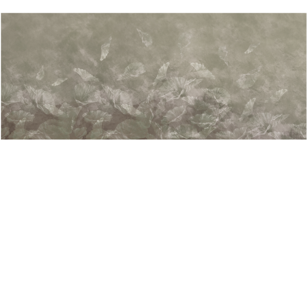 Yo2 EXF1.06.2 Extrinsic Florets - mural w rośliny na mglistym tle