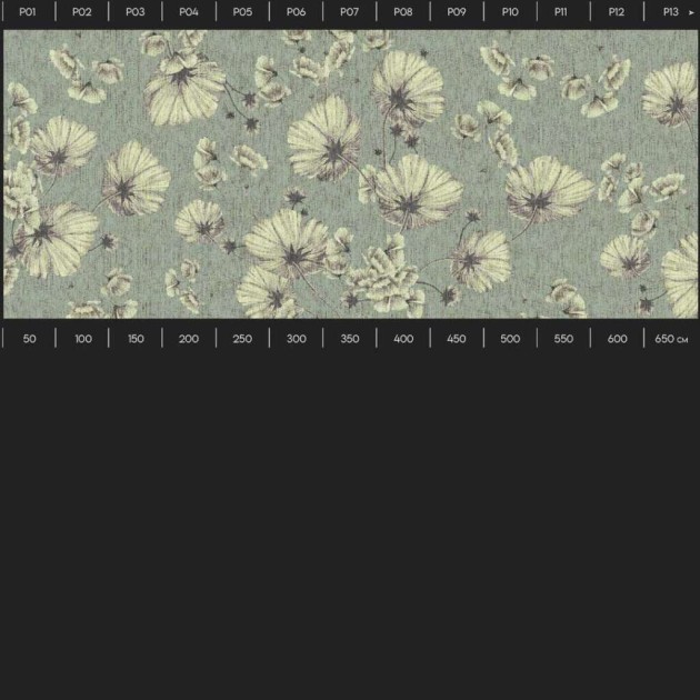 Yo2 MY1.01.1 Extrinsic Florets - mural w liście