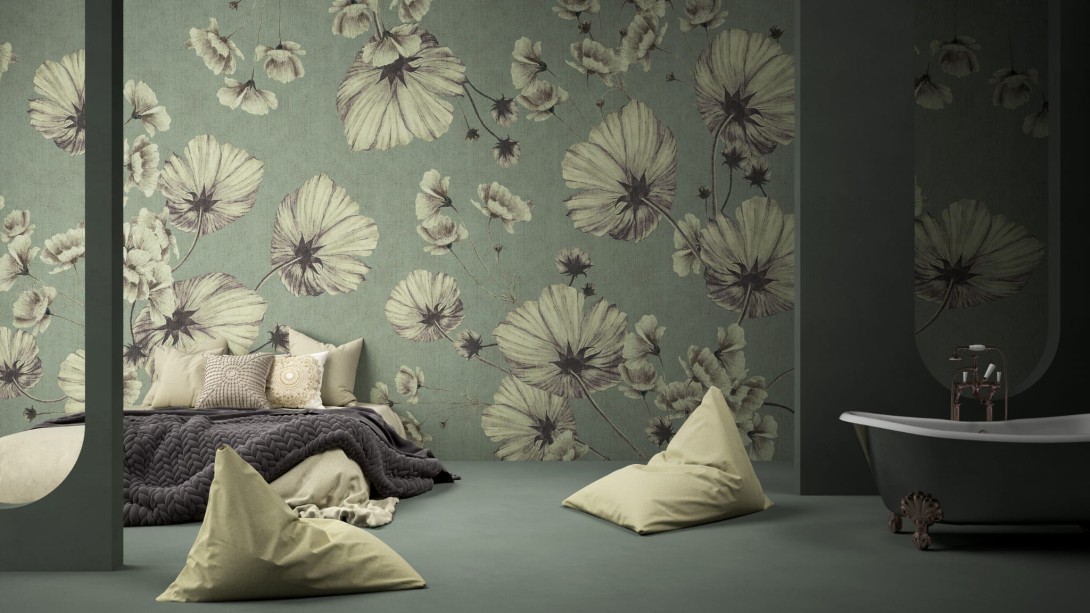 Yo2 MY1.01.2 Extrinsic Florets - mural w liście