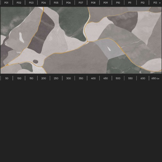 Yo2 BV1.01.1 Twist Loops - mural w organiczne kształty inspirowane widokiem ziemi z lotu ptaka