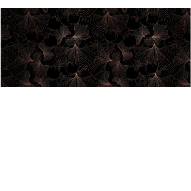 Yo2 EML1.02 MB Embellish Limits - mural w złote liście ginko na czarnym tle