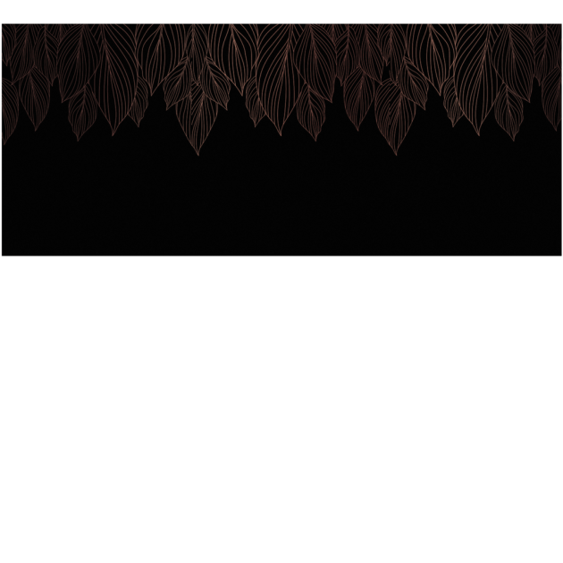 Yo2 EML1.03 MB Embellish Limits - mural w złote liście na czarnym tle