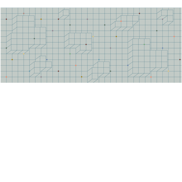 Yo2 AN1.01.3 Congruous Graphics - mural w geometryczny i trójwymiarowy wzór