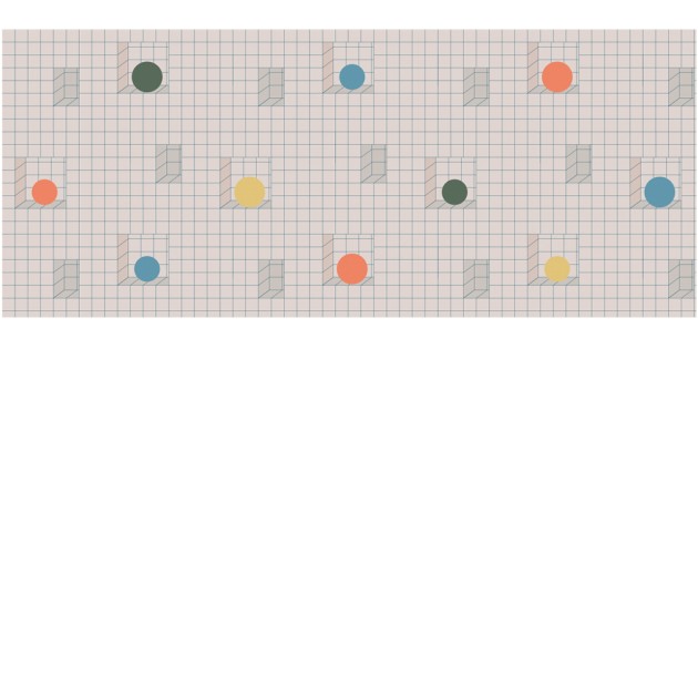 Yo2 AN1.03.1 Congruous Graphics - mural w geometryczny i trójwymiarowy wzór