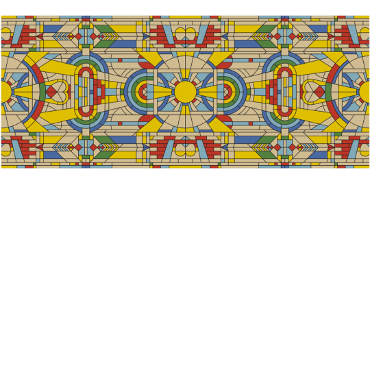 Yo2 VE1.01.1 Distinct Sinless - mural w geometryczny wzór imitujący witraże