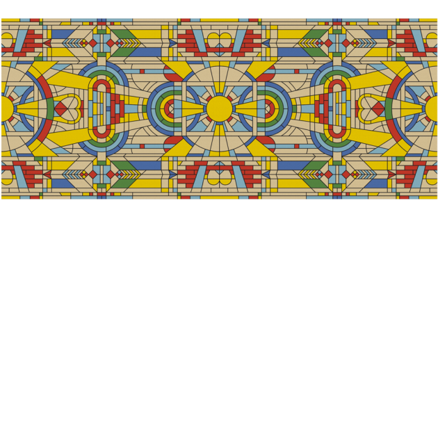 Yo2 VE1.01.1 Distinct Sinless - mural w geometryczny wzór imitujący witraże