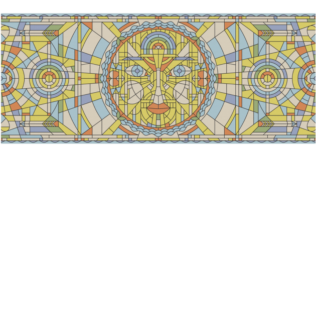 Yo2 VE1.04.2 Distinct Sinless - mural w geometryczny wzór imitujący witraże